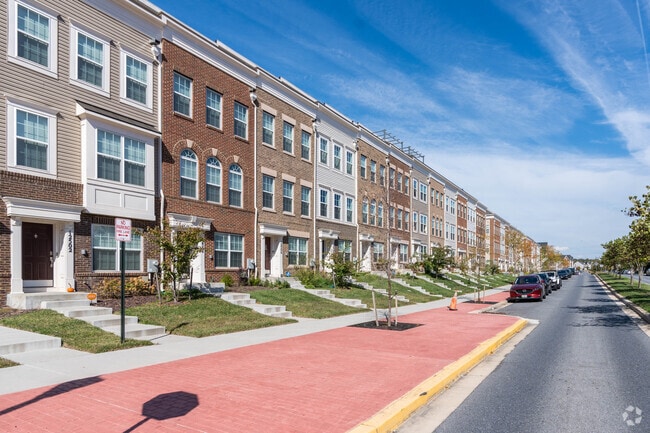 Townhomes line the streets as Far as the Eye can see in the Brick Yard Station Neighborhood