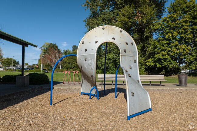 A Climbing Structure at Weather's City Park Near North Lancaster Neighborhood in Salem.