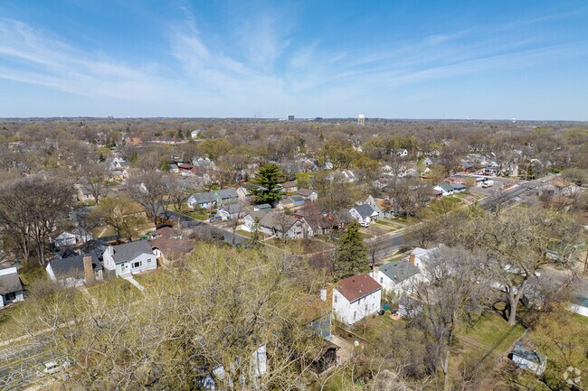 Aerial view of the Cedar Manor neighborhood.