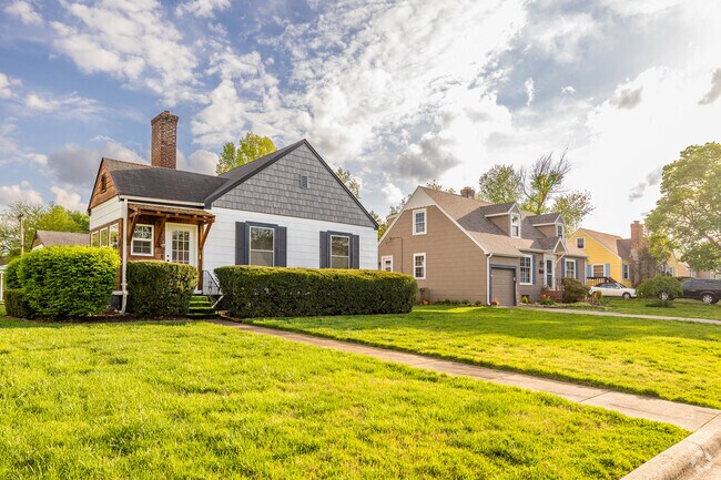 Smaller homes line the street in the University Heights neighborhood.