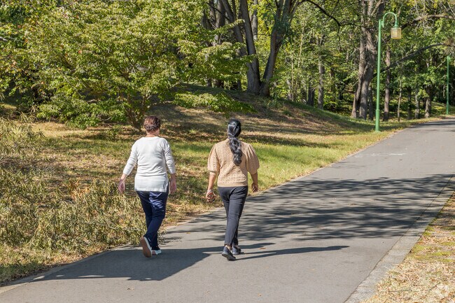 The greenway is ideal for a lunchtime stroll in South Marshall, NC.