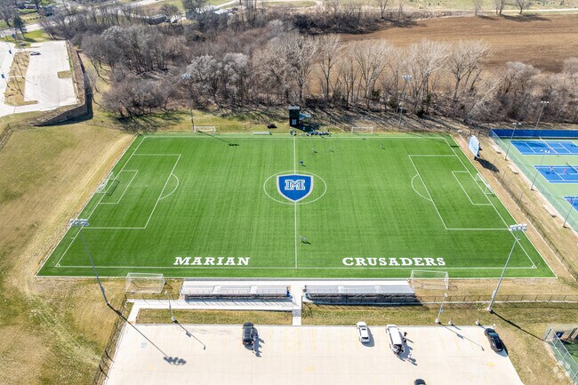 The soccer team at Marian High School is one of the best in the area.