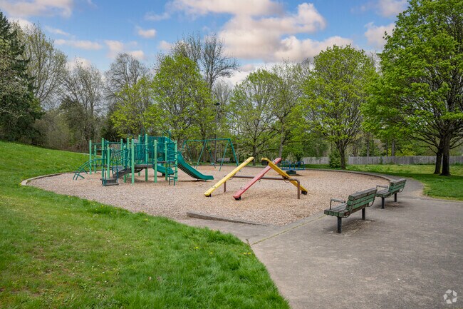Vibrant playground at Pendleton Park in Hayhurst, Portland.