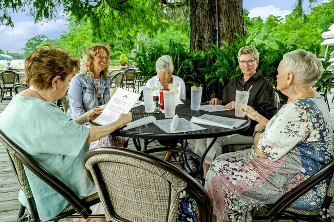 Wacca Wache Marina has an outdoor patio for dining with friends and family.