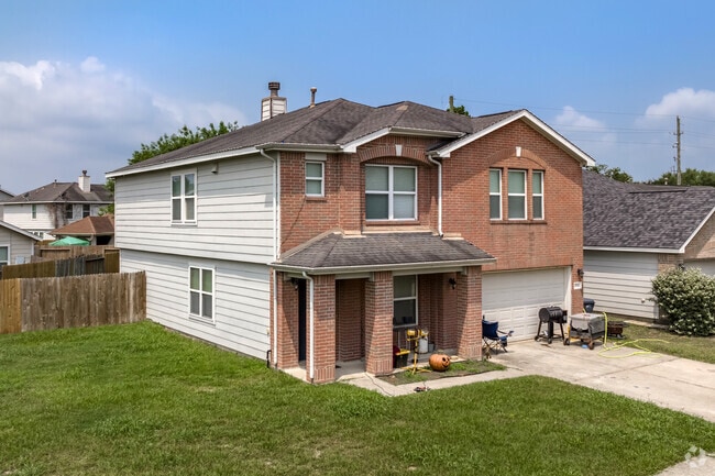 A two-story, Traditional-style home on an oversized lot in Legends Run.