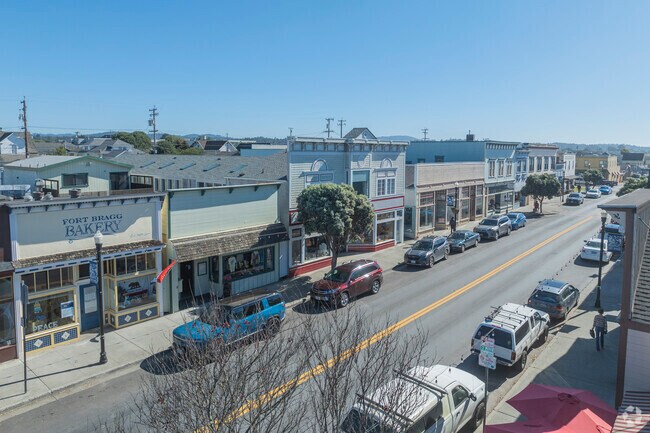 Fort Bragg's historic downtown is known for its art galleries, specialty shops, and breweries.