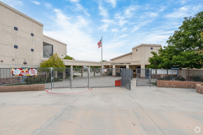 The school entry at Golden Oak Community School in Santa Clarita is gated for student safety.