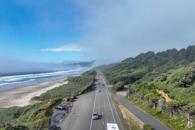 Highway 101 runs through the Nye Beach neighborhood.