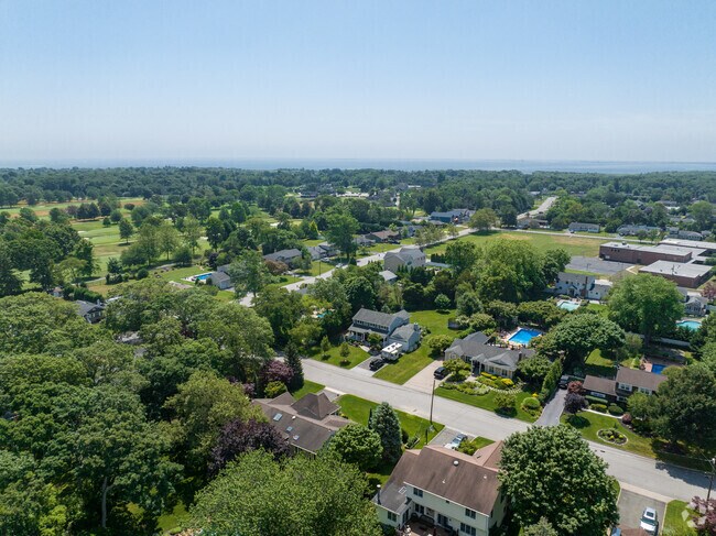 Most property sizes are spacious with lots of yard space in the West Bay Shore community.