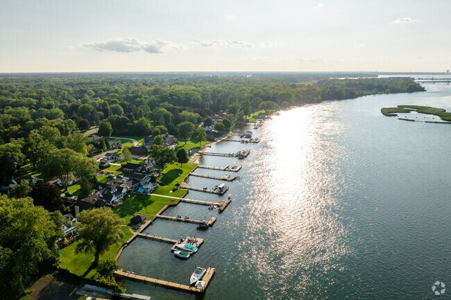 Most waterfront homes in Grand Island have docks as well.