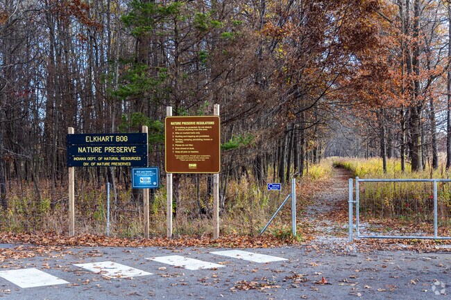 Pheasant Ridge residents can take a walk at Elkhart Bog Nature Preserve.