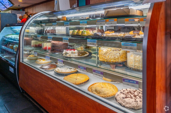 Rows of desserts line the counter at the Parkway Deli in Silver Spring near Hawthorne.
