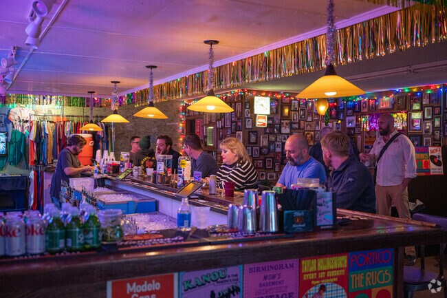 Mom's Basement in East Avondale is a local hotspot to unwind during the 5-6pm happy hour.