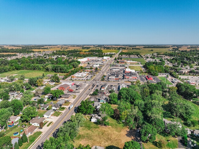 The Westside Village is known for having the only 4 lane intersection in Kokomo.