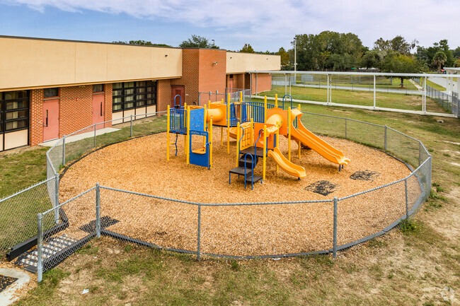 Kids enjoy playing on the playground at Eustis Heights Elementary School in Lake County.