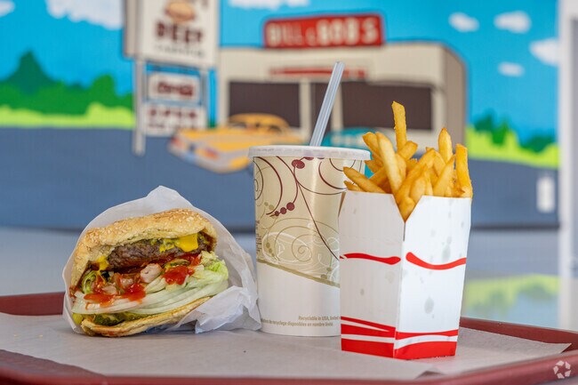 Bill & Bob's Roast Beef serves up a wide variety of Roast Beef, Burgers, and More.