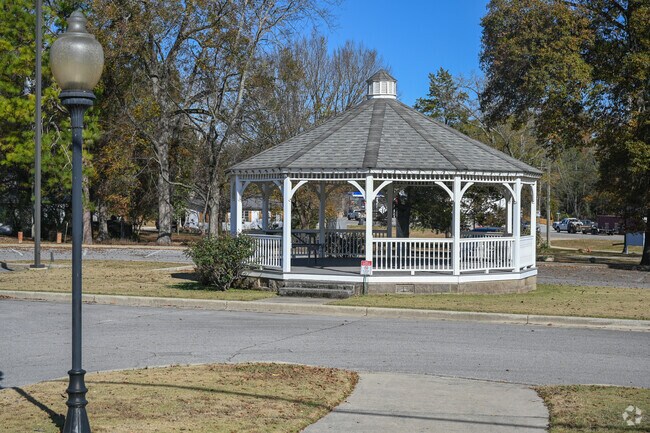 A gazebo is in the middle of town for all locals to enjoy in Wilsonville.