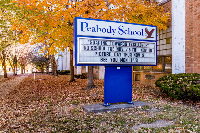 Peabody Elementary School provides education in the neighborhood of 
Peabody Darst Webbe.