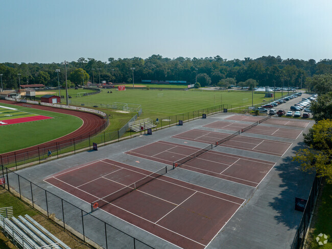 Leon High School has several tennis courts for students to utilize.