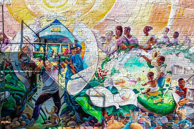 Vibrant murals match the vibrant Sherman Park neighborhood.