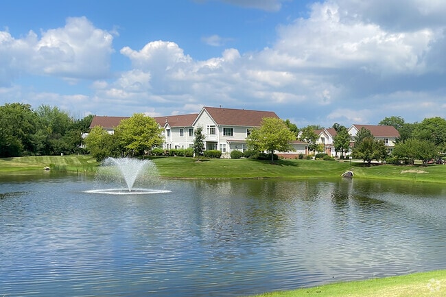 Cantera Village homes in Warrenville are surrounded by beautiful landscapes.