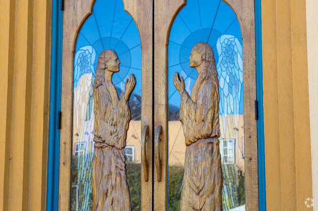 Beautiful sculptures are at Our Lady's School.