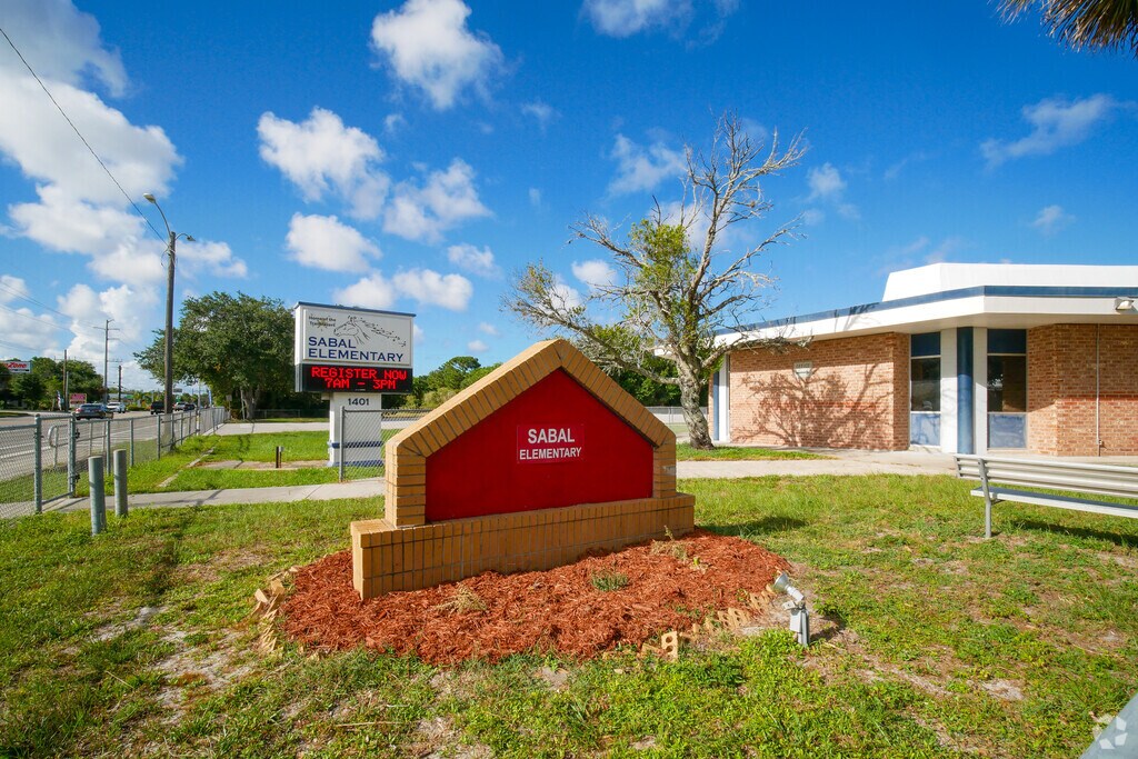School sign for Sabal Elementary School.