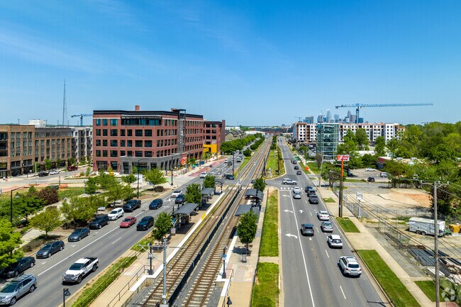 South Boulevard facing north is just west of Colonial Village.