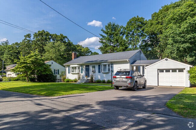 Homes in Saxonville offer private driveways and garages.