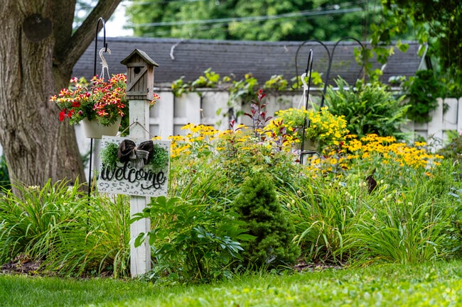 Hollywood Park residents enjoy taking care of their flower gardens.