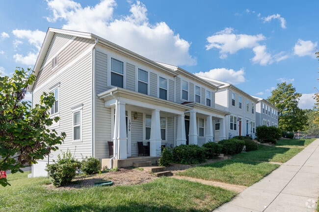 Typical row of homes in the Douglass neighborhood in Southeast, DC.