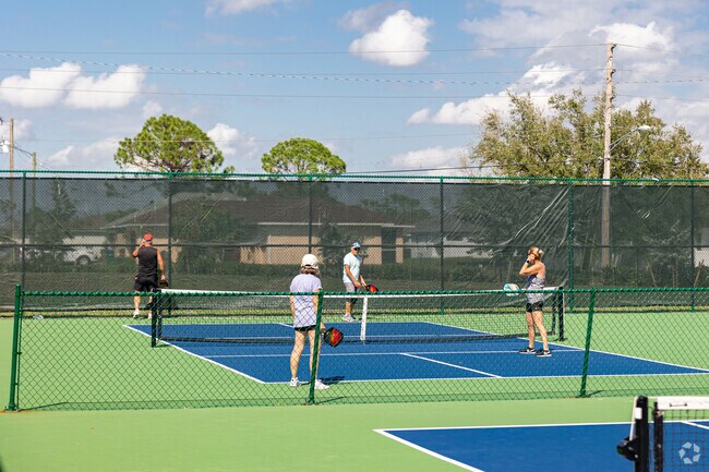 Gator Trails Park offers excellent pickleball courts for Jacaranda residents.