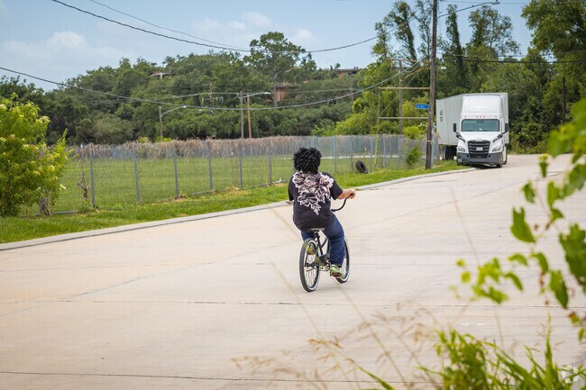 Behrman streets are quiet and offer plenty of room to ditch the car and ride a bike.