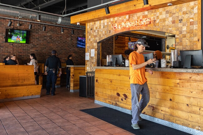 Grab a delicious shawarma pita at Bucharest Grill near Davison-Schoolcraft.