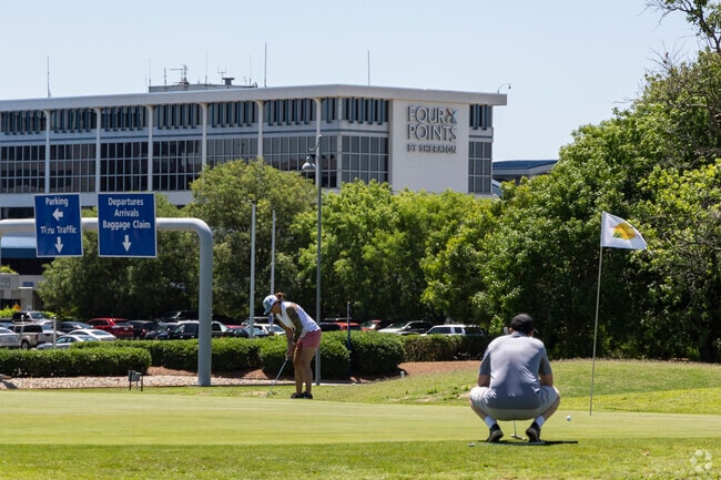 Catch a round of 18 then catch a flight at Huntsville Airport at the Sunset Landing Course.