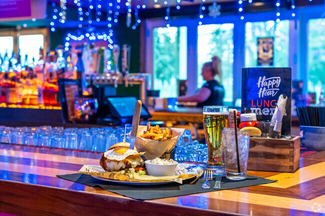 Head to Play Book Sports Bar in Bunker Hill for a variety of gourmet burgers and beer.