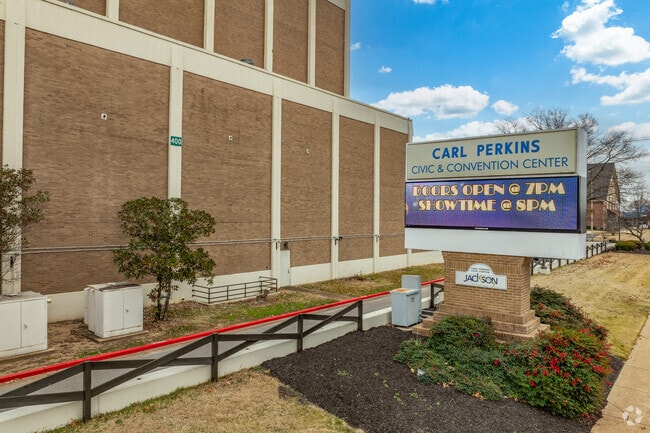 The Carl Perkins Civic & Convention Center brings visitors to Jackson for conferences and conventions.