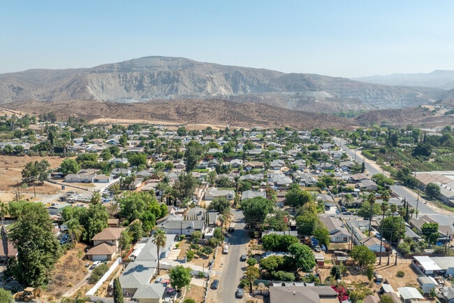 Stunning aerial view of El Cerrito, showcasing its charming homes and lush green spaces.