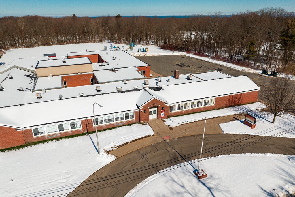 The main entrance to New Haven Elementary in New Haven.