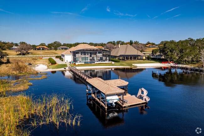 Lake Minneola features many waterfront homes.