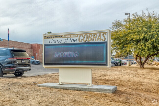 Francis H. Cortney Junior High School is home of the Cobras.