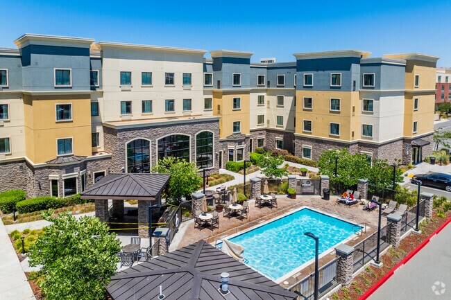 Birch Grove is filled with modern condominiums with pools.