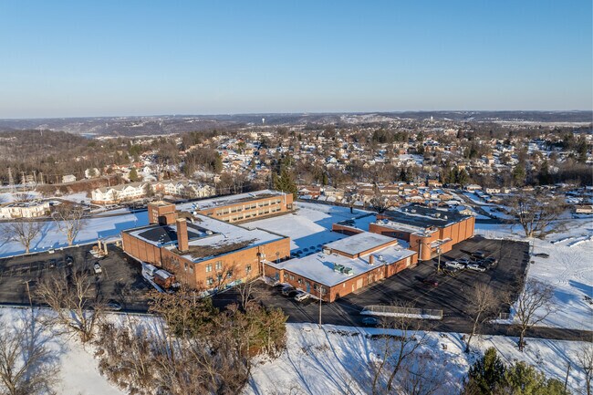 The campus at Steubenville Catholic Central High School is on a rise just outside the city.