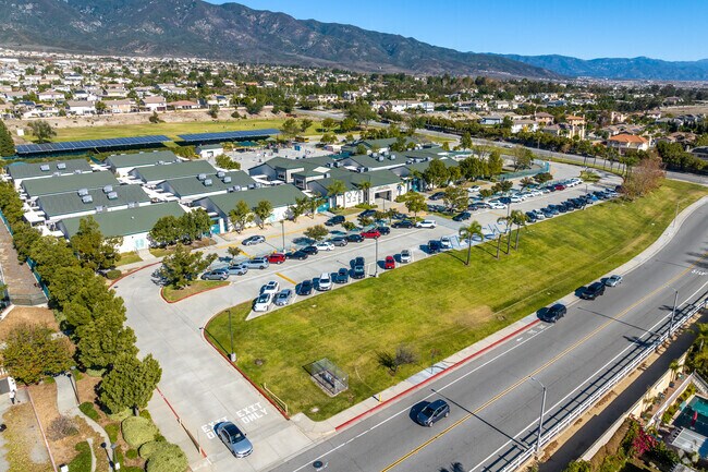 The John L. Golden Elementary offers a sprawling campus when viewed from above.