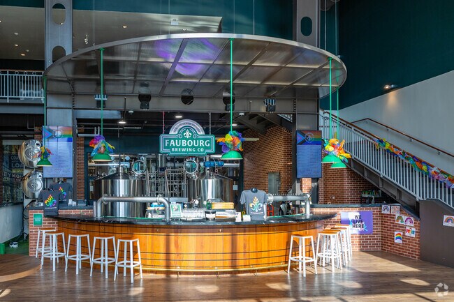 Faubourg Brewing Co. serves a variety of their own brews south of the Plum Orchard neighborhood.