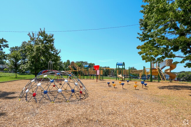 The playground at Jackson Park Elementary School offers many fun activities for students.