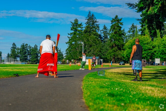Fort Steilacoom Park is teeming with lively visitors.