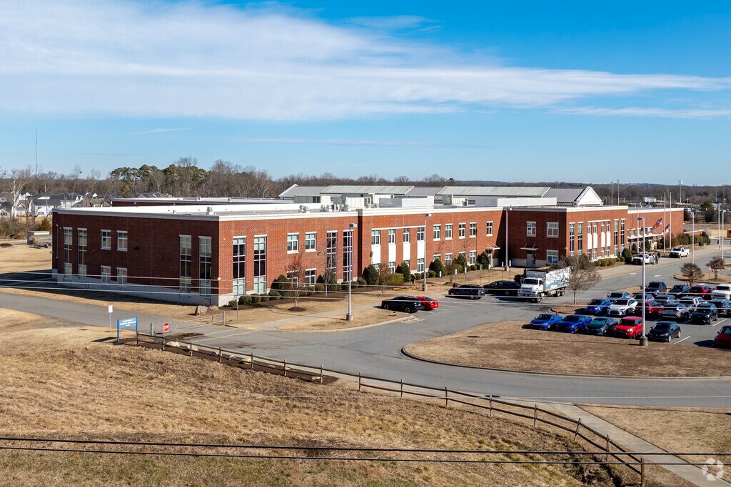 The Hickory Ridge Middle School campus in Harrisburg, NC.