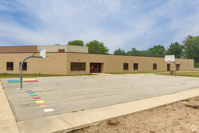 Basketball court, next to school, Salk Elementary, Schererville, IN.