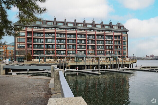 Large luxury condos are located on the Warf in the North End.